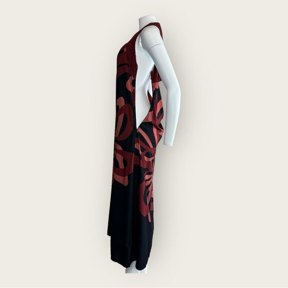 NWT | Farm Rio x Anthropologie | Floral-Print Maxi Dress | Orange D/F | Small - Picture 7 of 16